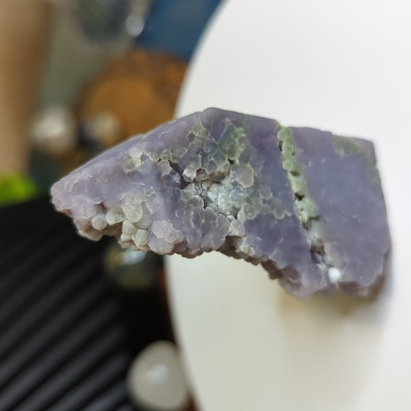 Grape Agate With Green Agate Tower - Picture 3 of 5